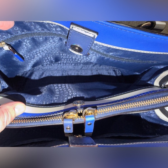 Kate Spade New York Striped Crossbody Satchel Tote Bag - Red White & Blue - Picture 10 of 15